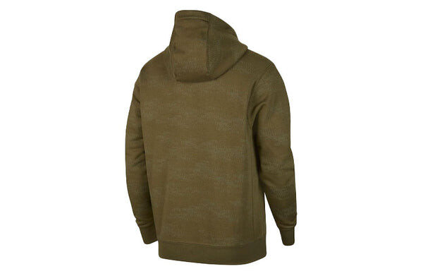 Толстовка Nike Sportswear Casual Sports Logo Alphabet Printing Olive Green, зеленый — фото 2