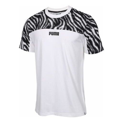 

Футболка pattern breathable colorblock short sleeve black Puma, черный