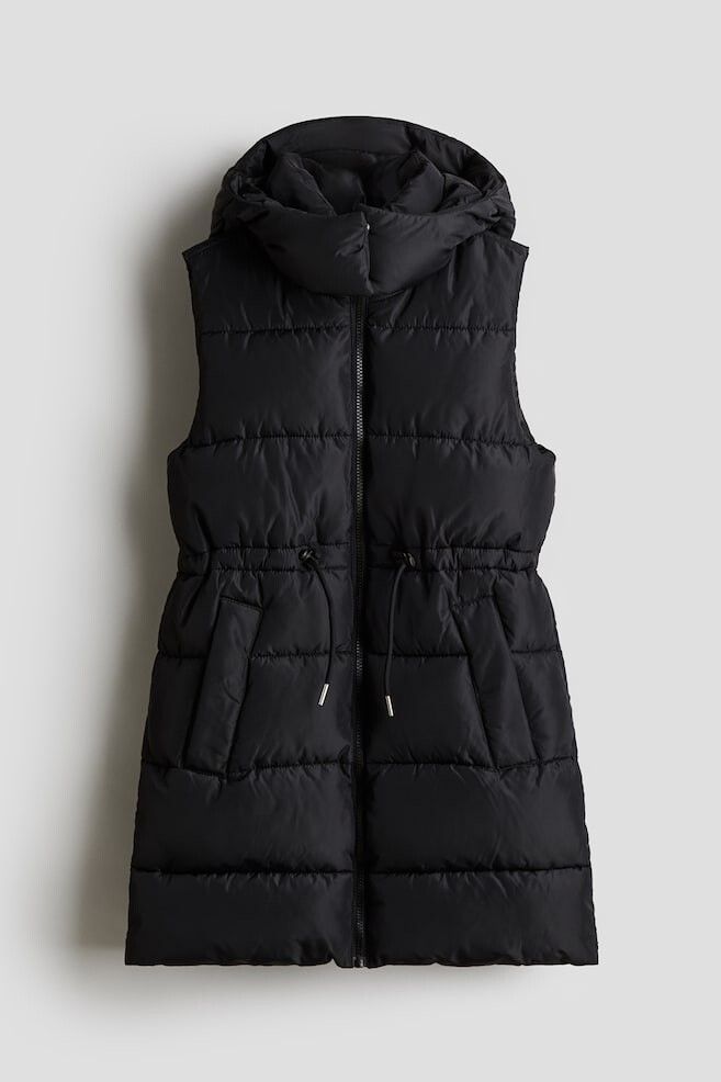 

Длинный пуховик H&M, черный