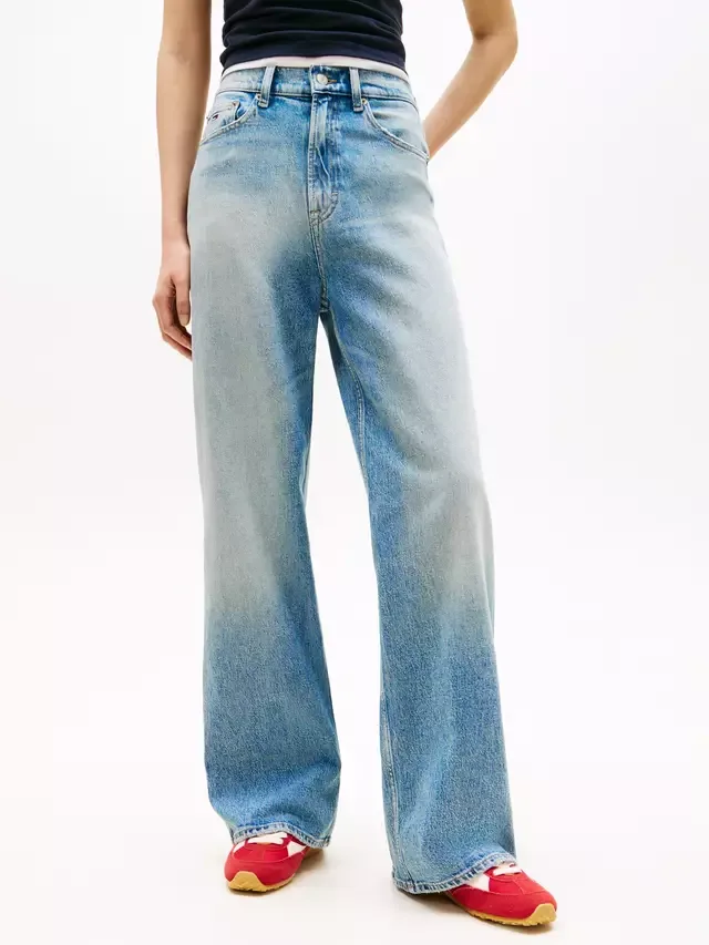 Джинсы Tommy Jeans Claire с высокой посадкой, светло-голубые Tommy Hilfiger