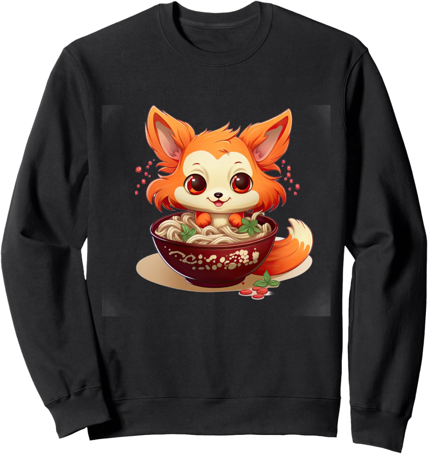 

Толстовка Japanese Ramen Eating Animal Design, черный
