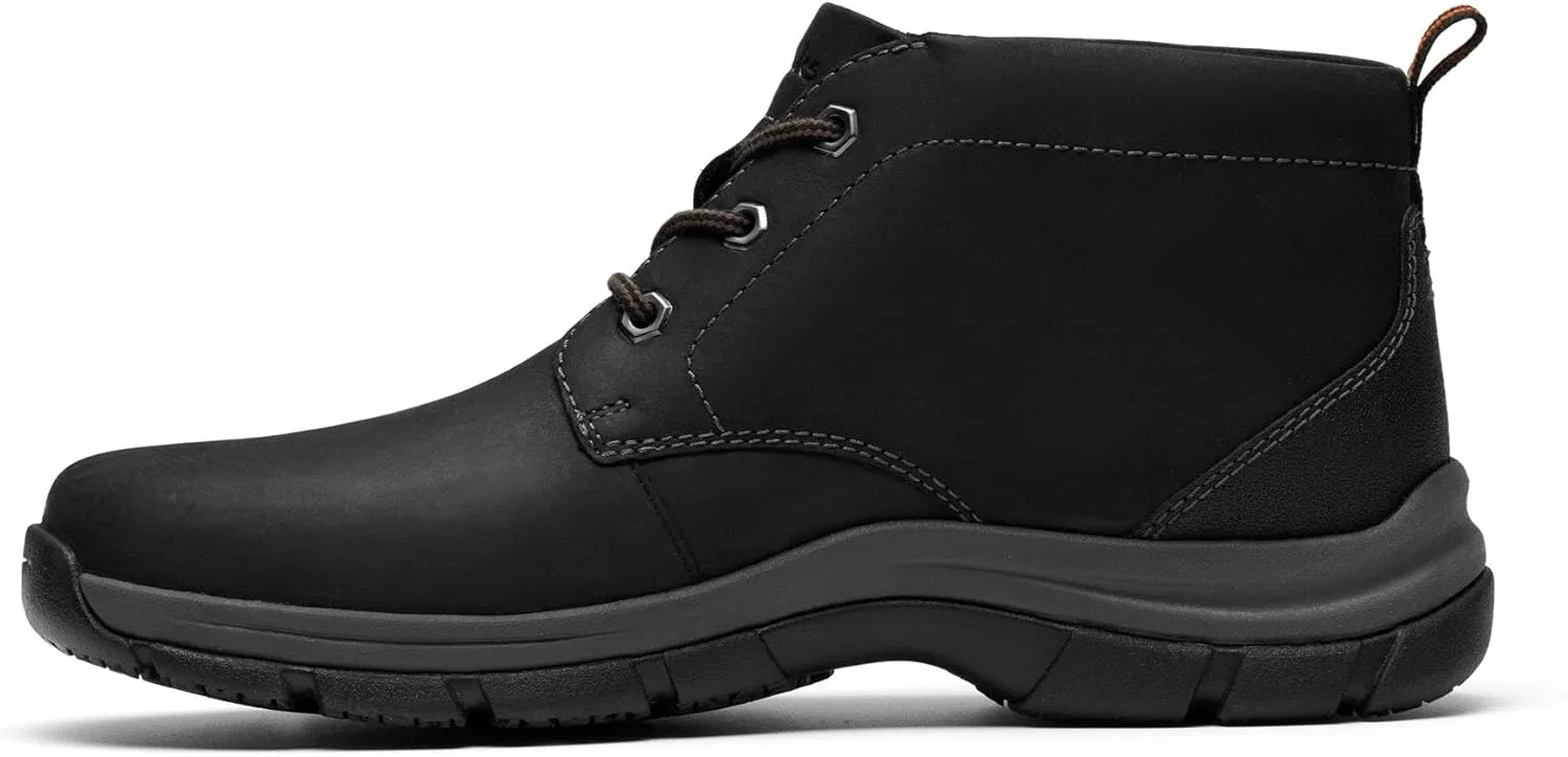 Мужские ботинки Clarks Walpath Chukka, Black Leather — фото 3