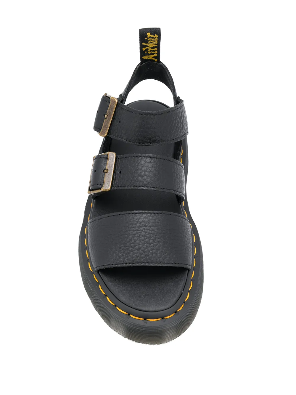 Сандалии с открытым носком и пряжками Dr. Martens, черный — фото 4