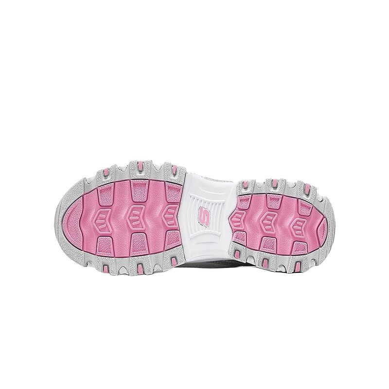 Детская повседневная обувь SKECHERS GIRLS для детей Skechers Kids, белый/розовый/серебряный — фото 4