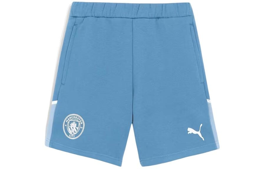 

Коллекция домашних футболок Manchester City, повседневные шорты для мужчин, синие Puma, синий