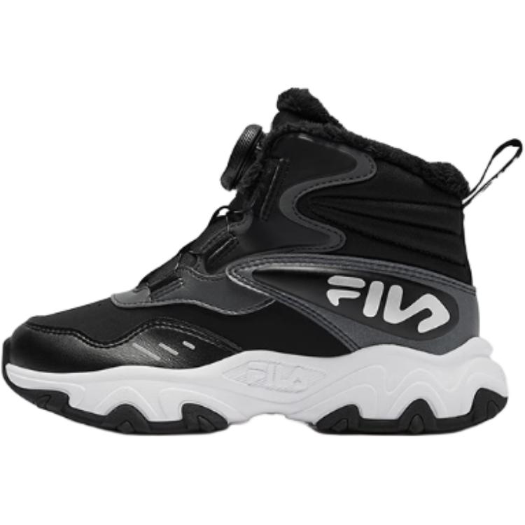 

FILA KIDS Теплые противоскользящие высокие детские кроссовки BOA для отдыха на природе, черные, для детей 3–7 лет