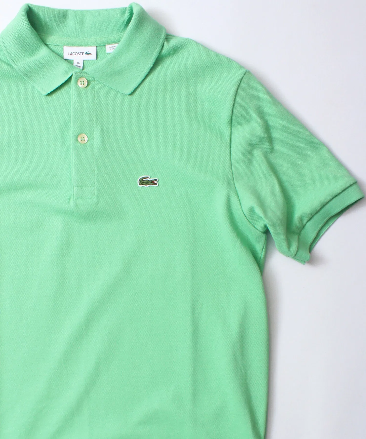 Рубашка-поло Lacoste PJ2909, унисекс, детский размер, однотонная, короткий рукав, логотип бренда