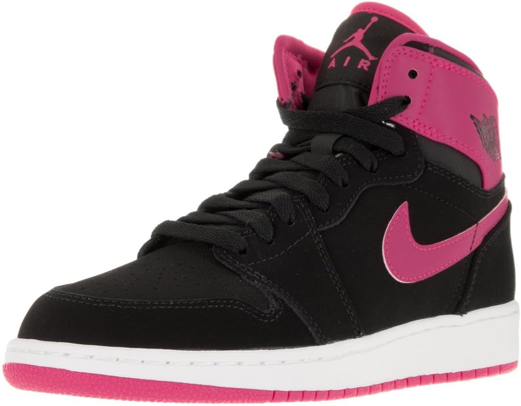 

Кроссовки Jordan 1 Retro High Gg Big Kids Style Nike, белый/черный/розовый