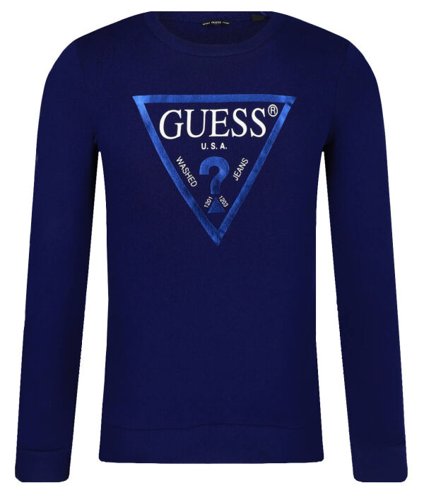 

Толстовка Guess Regular Fit, синий / голубой / белый