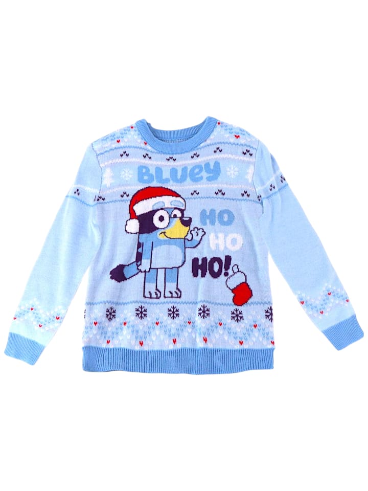 

Рождественский свитер Bluey светло-голубого цвета Bluey