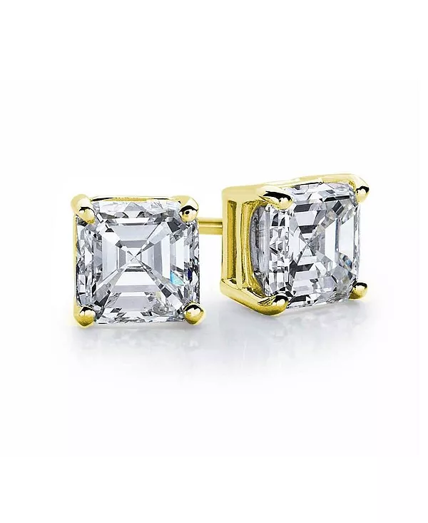 

Классические серьги-гвоздики Suzy Levian из стерлингового серебра с кубическим цирконием огранки «ашер» Suzy Levian New York, gold