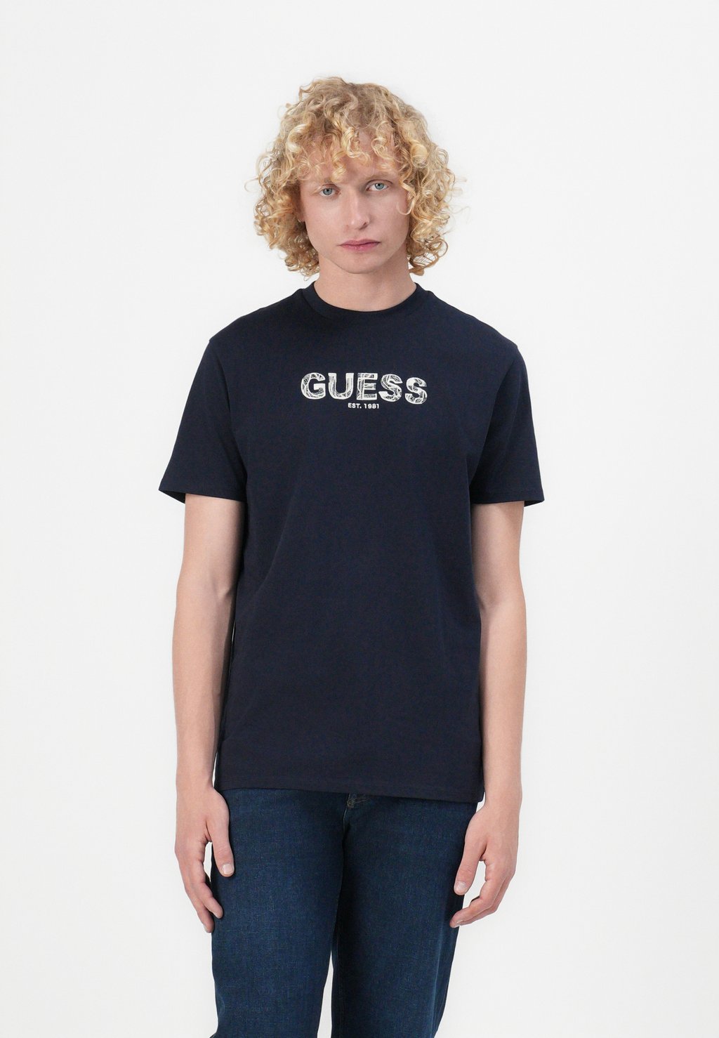 

Футболка с принтом EMBROIDERY LOGO Guess, синий