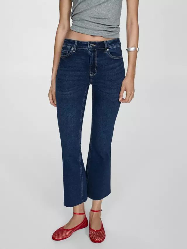 

Джинсы Mango Sienna Flare Crop, цвет open blue