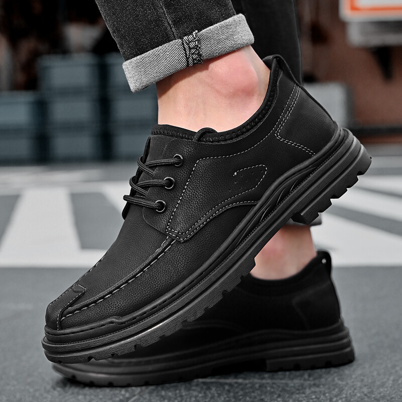Туфли мужские Men"s Casual Men Low-Top Bull Charm, хаки — фото 3