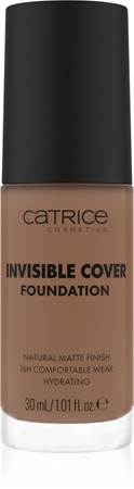 

Жидкая основа с матовым покрытием Catrice Invisible Cover Foundation, 055W 30 ml
