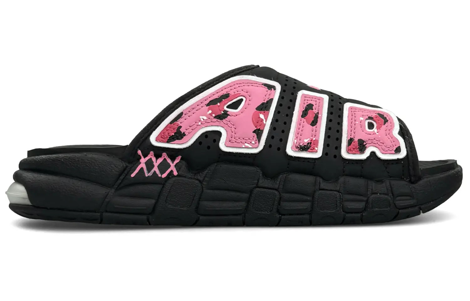 

Шлепанцы Air More Uptempo женские черные/розовые Nike