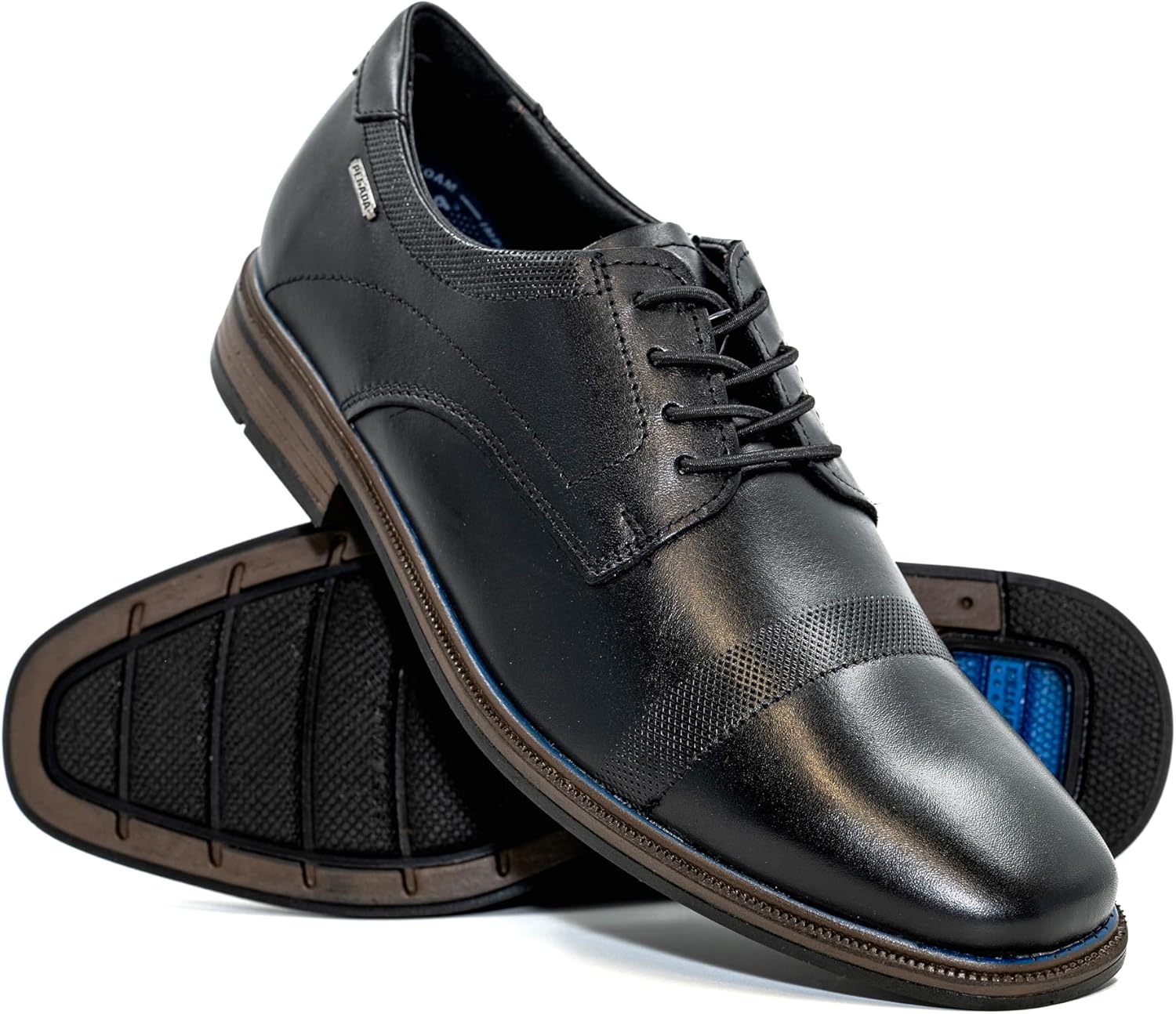 

Мужские классические туфли PEGADA из натуральной кожи, оксфорды с эффектом памяти, современный повседневный стиль, модель 126311, коричневая подошва, круглый носок