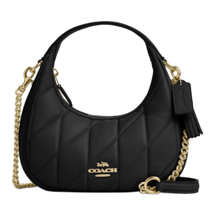 

COACH Овчинная цепочка мини-сумка через плечо женская черная