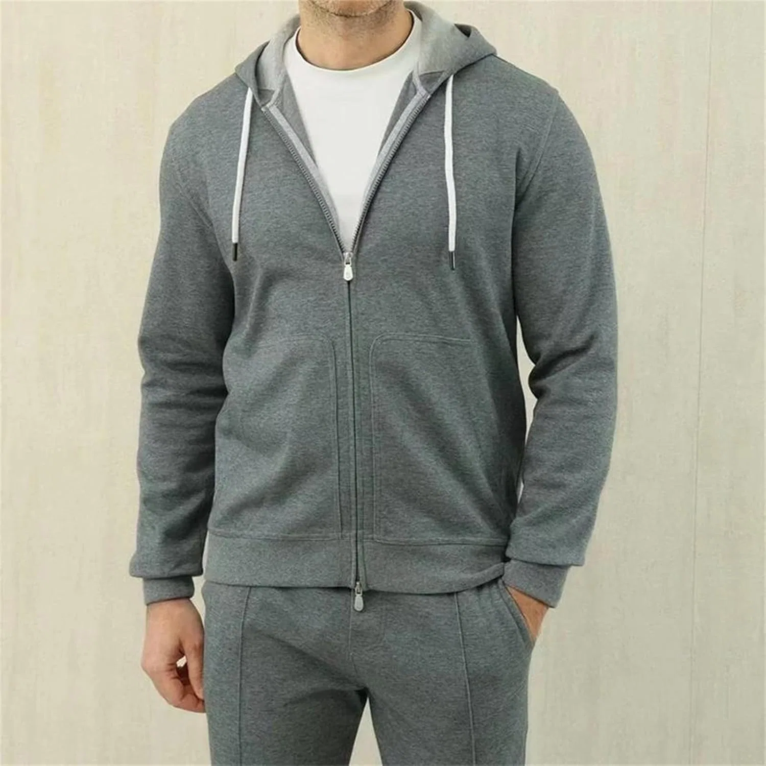 Спортивный костюм из шерстяной смеси, Beige, размерная линейка — фото 4