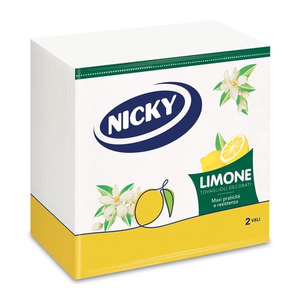 

Салфетки с лимонным узором, 2-слойные - Упаковка 35 шт Nicky