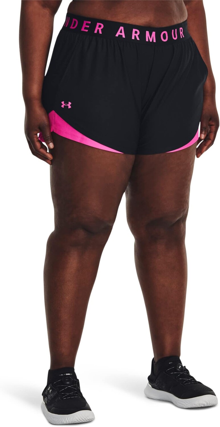

Шорты больших размеров Play Up 3.0 Under Armour, цвет Black/Rebel Pink/Rebel Pink