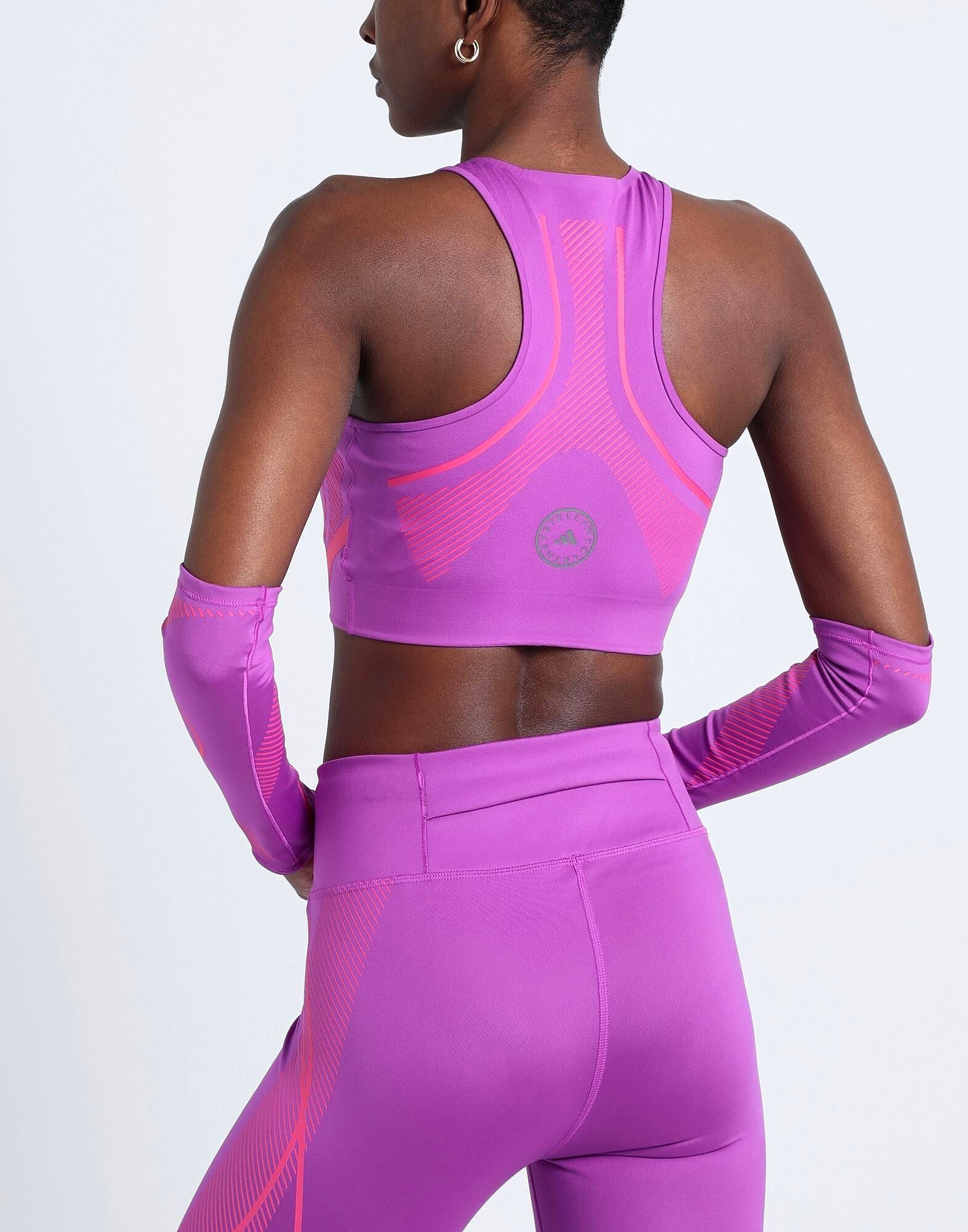 Спортивный топ Asmc Tpa Running Crop Adidas By Stella Mccartney, лиловый — фото 3