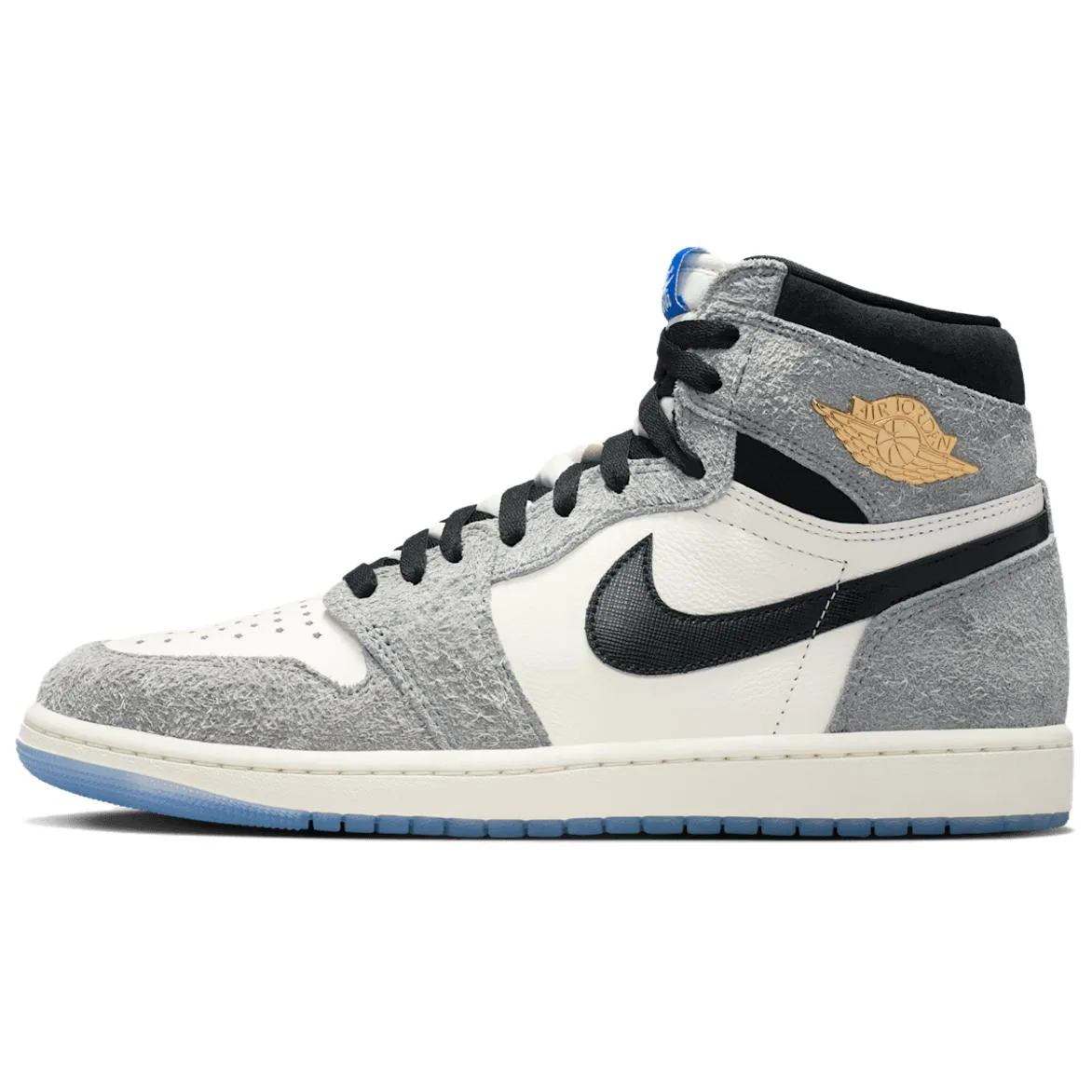 Jordan Air 1 High top Vintage Кроссовки для баскетбола мужские серый белый