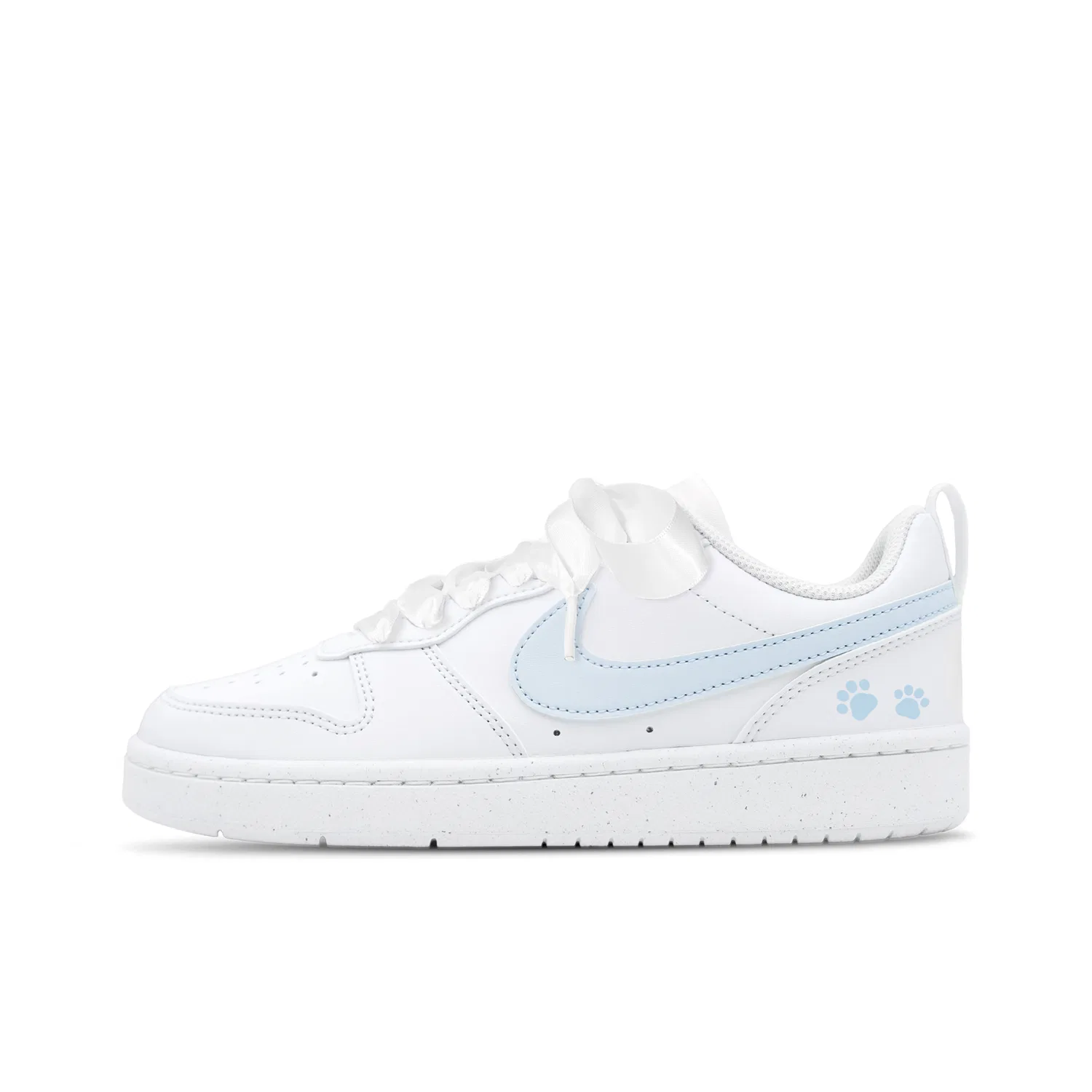 Кроссовки для скейтбординга детские Nike Court Borough Cat Paw Low Top сине-белые