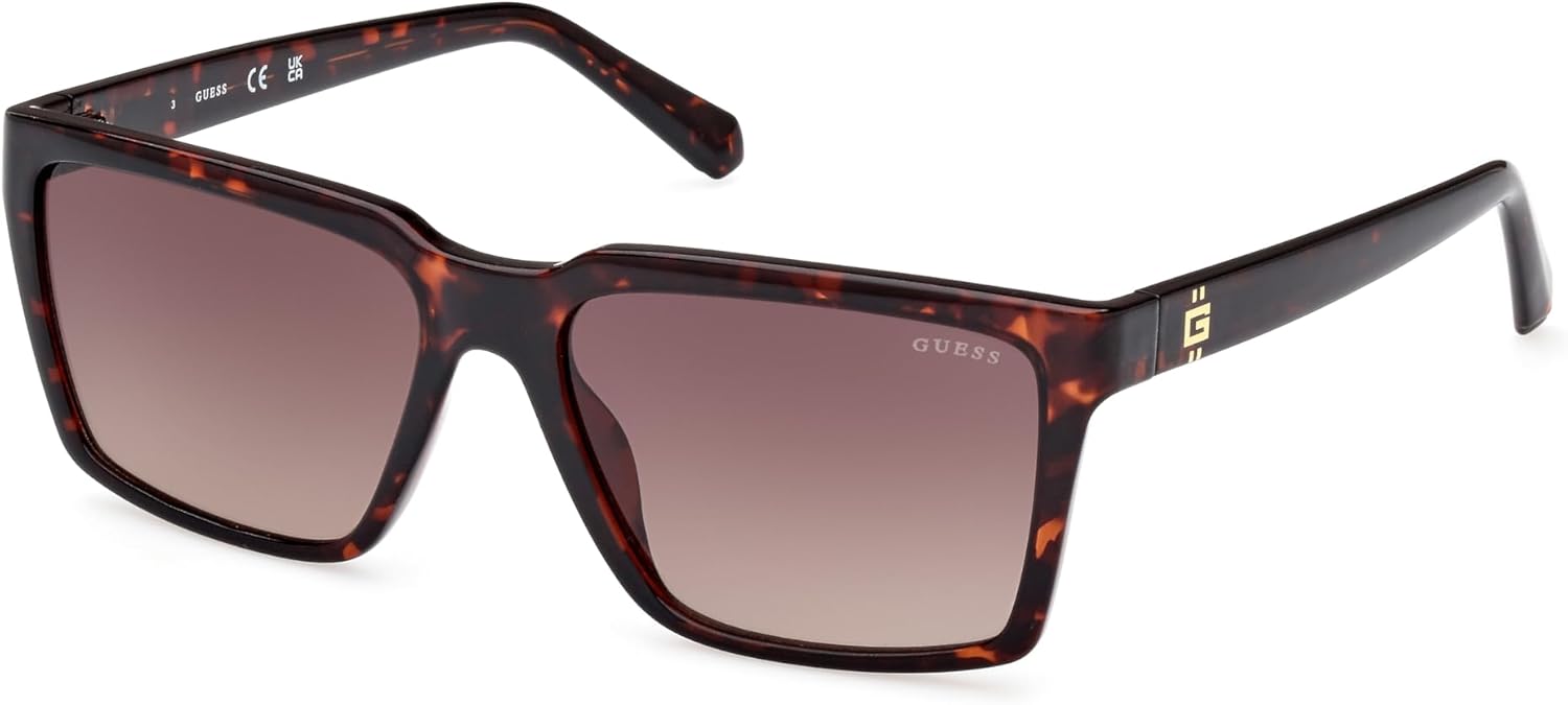 

GUESS Мужские солнцезащитные очки Gu00084, Dark Havana (Brown)