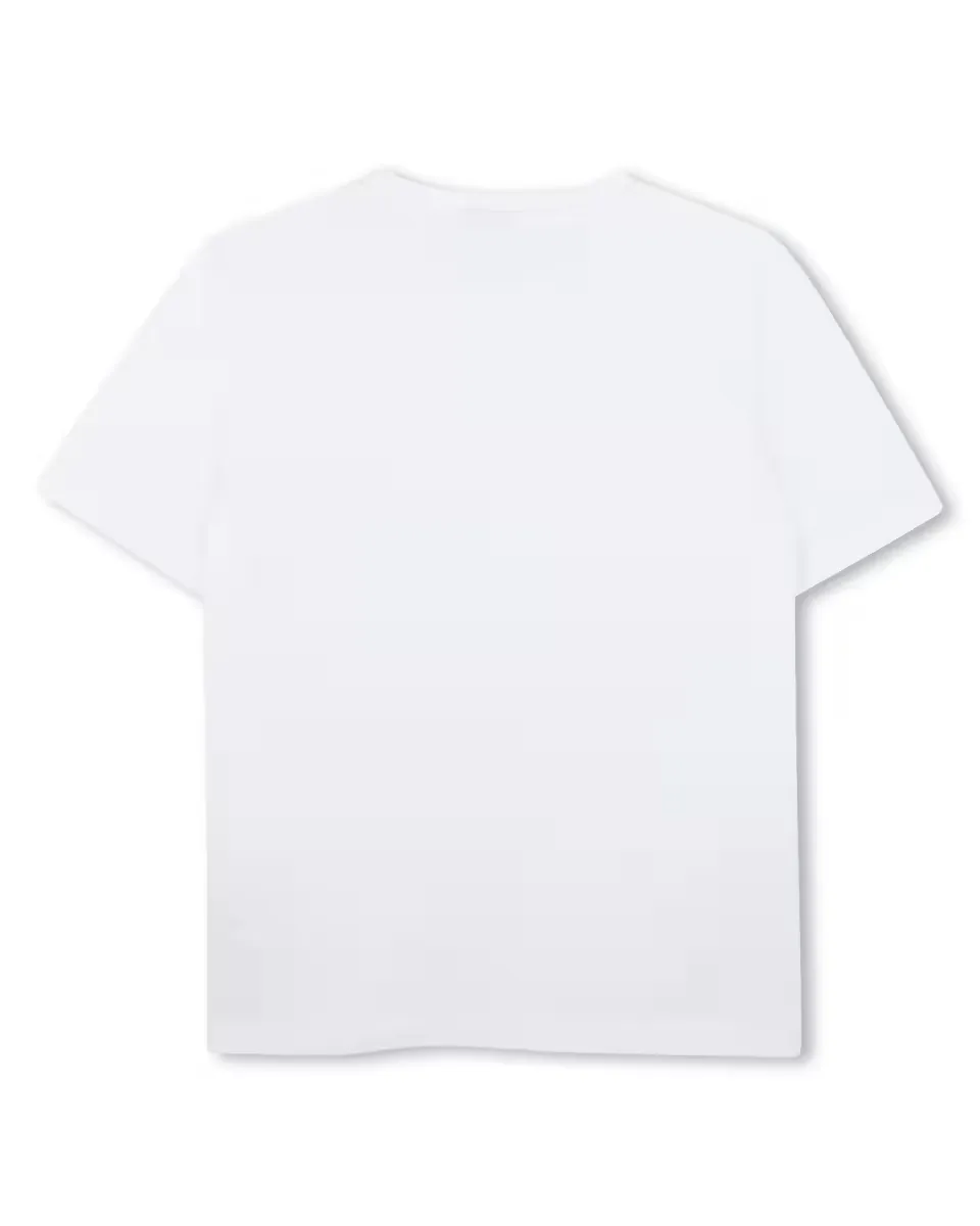 Детская хлопковая футболка BOSS Kidswear, белый — фото 3