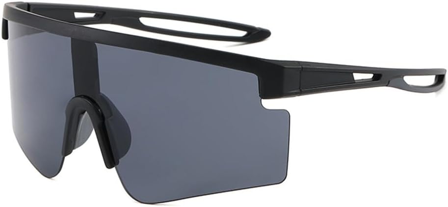 

Стильные спортивные солнцезащитные очки для бега, походов и активного отдыха для мужчин и женщин, ветрозащитные, для защиты от песка и для езды на велосипеде на открытом воздухе KTUCN, Black