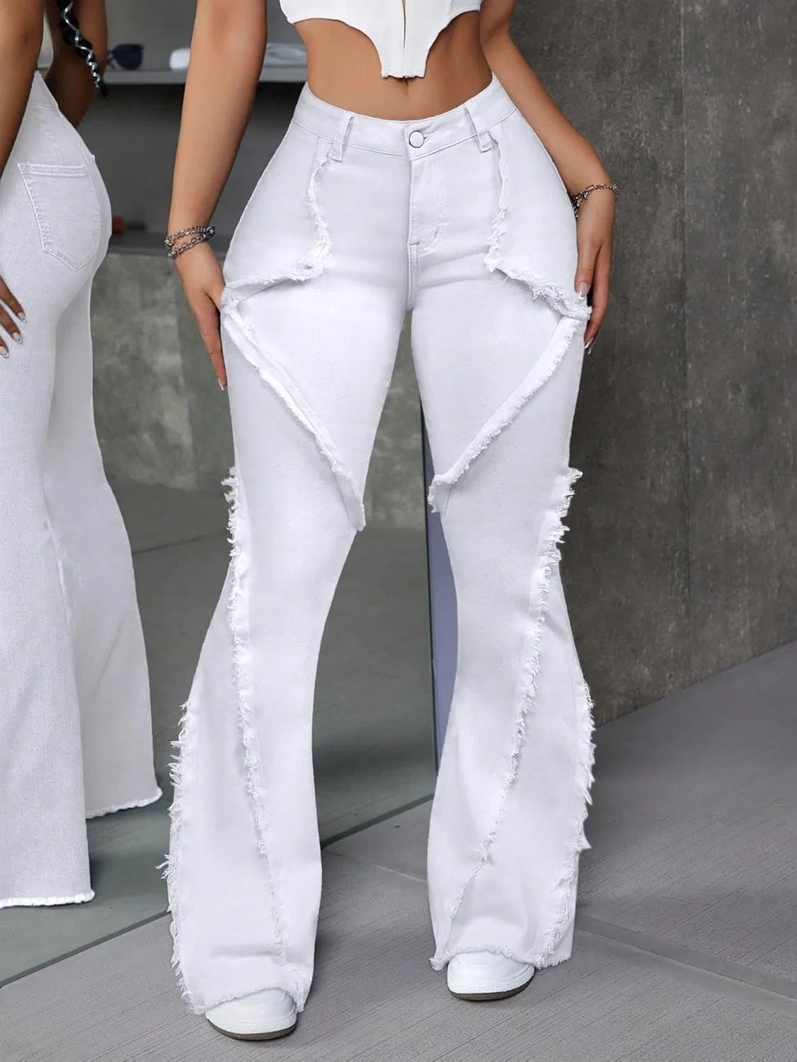 Джинсы Baggy Jeans, белый — фото 4