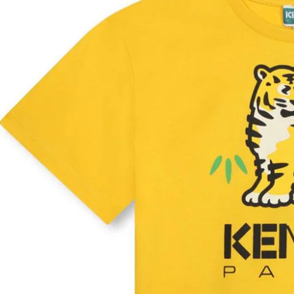 Детская футболка Kenzo, желтый — фото 4