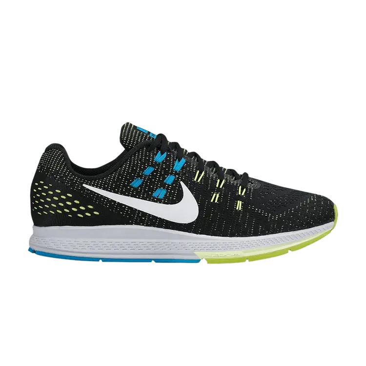 

Кроссовки Nike Air Zoom Structure 19 Wide 'Black Volt Blue Lagoon', черный