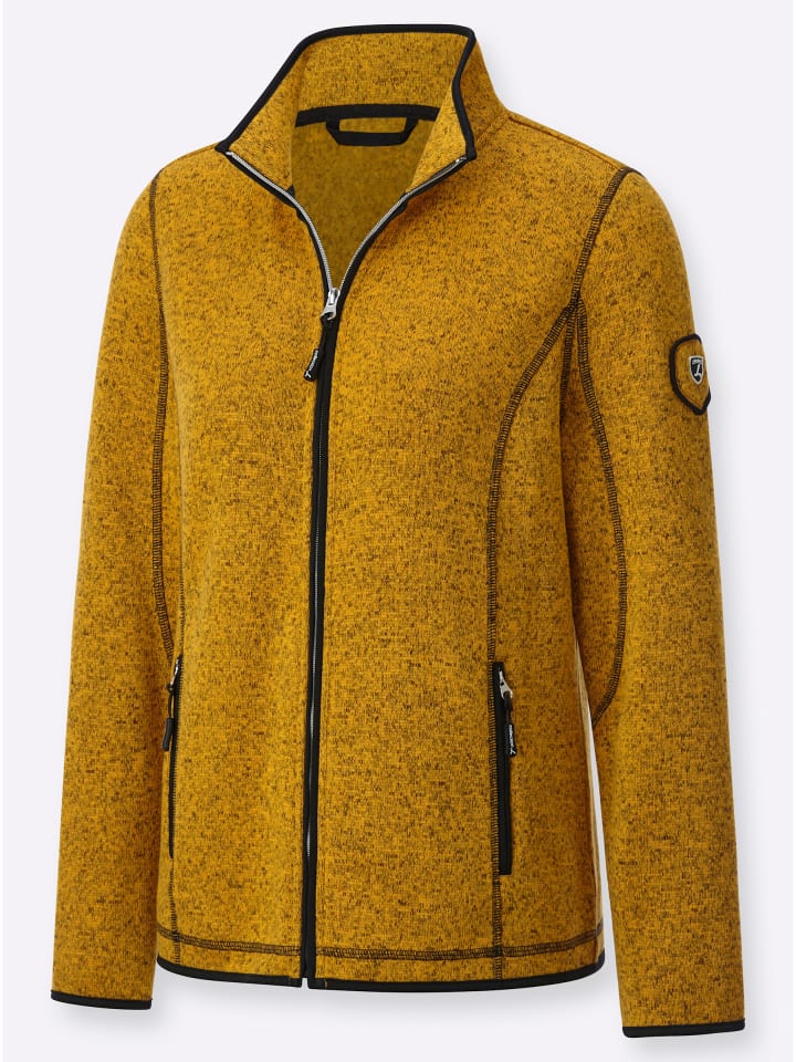 

Вязаная флисовая куртка цвета охры с черным узором WITT WEIDEN