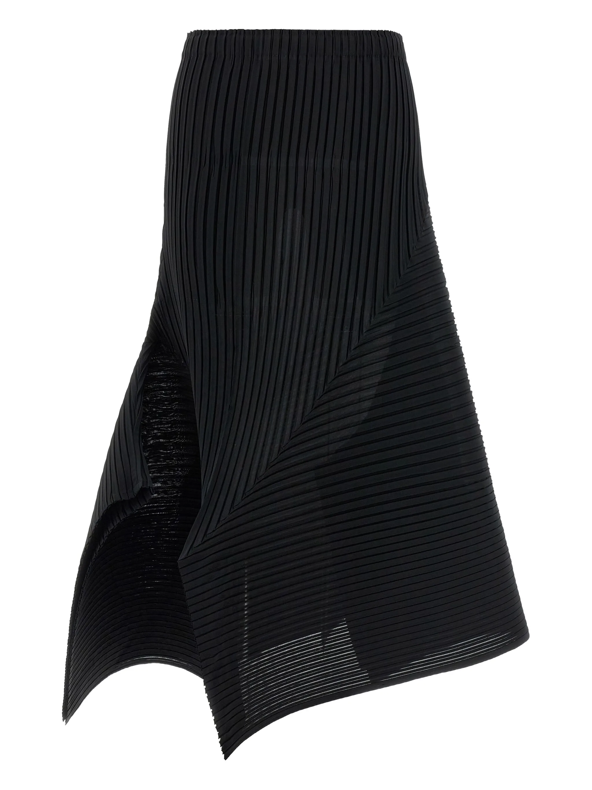 

Юбка миди со складками Issey Miyake, черный