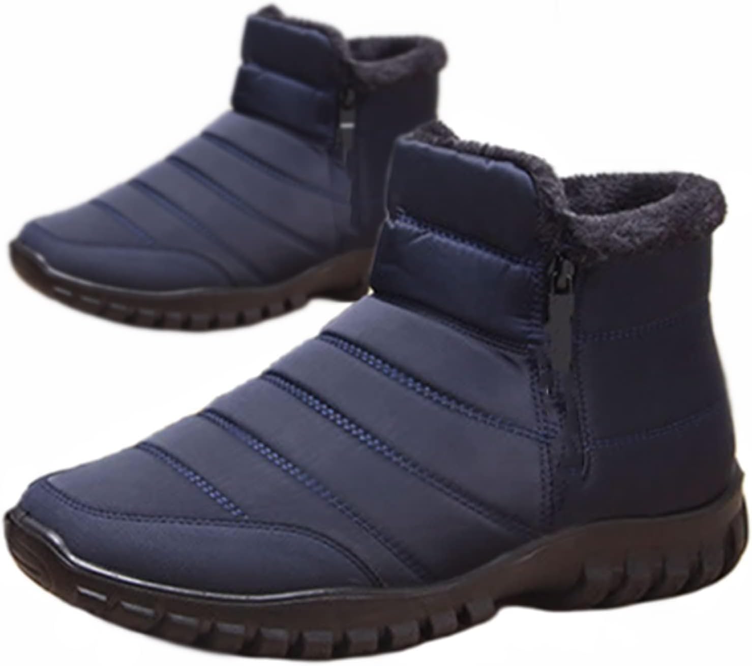 

Мужские толстые водонепроницаемые утепленные хлопковые ботинки на молнии YTINGNICE, снегоступы, ботинки до щиколотки, водонепроницаемые ботинки для мужчин, синий