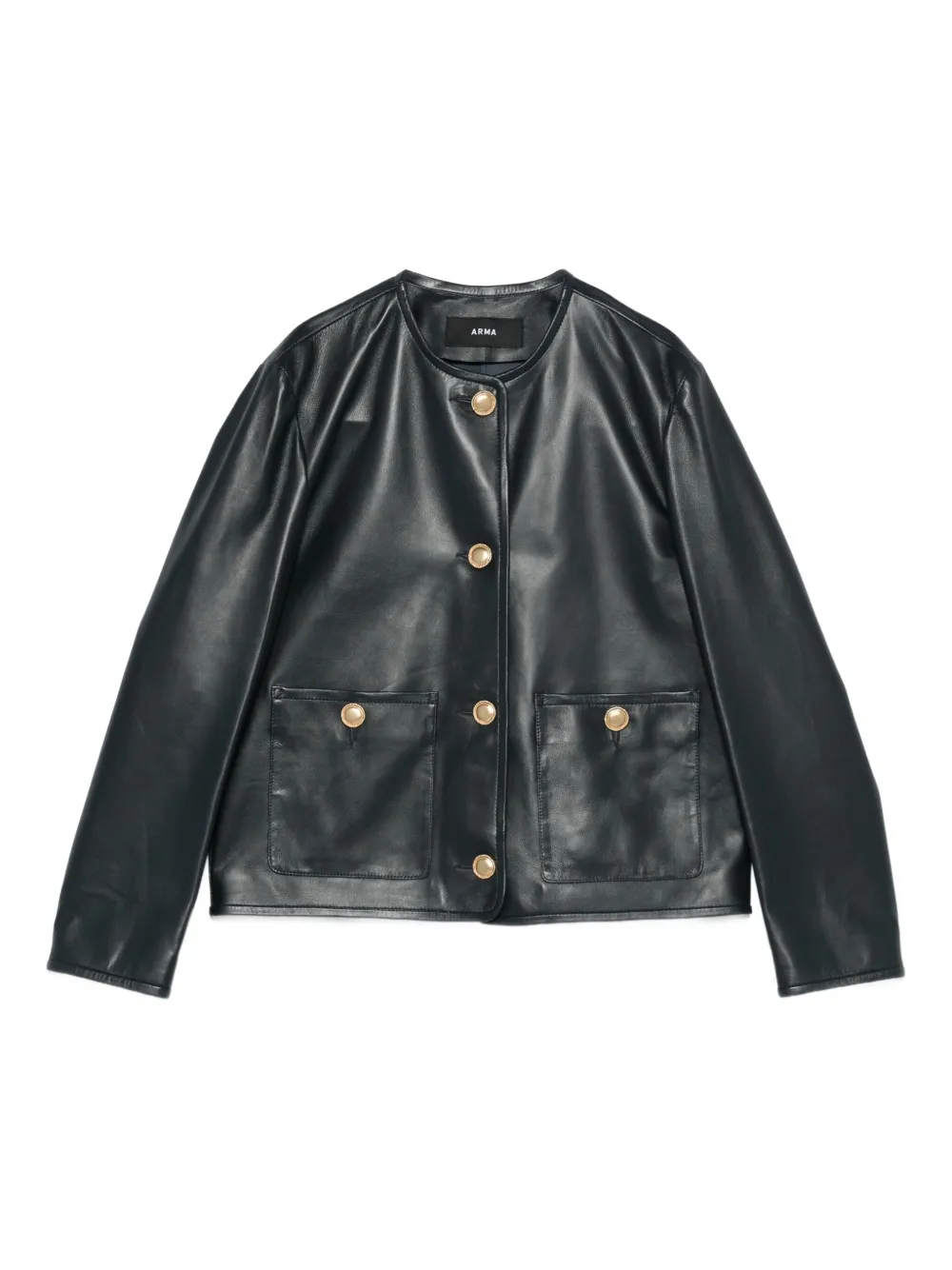 

Пиджак с накладными карманами на пуговицах Arma, черный