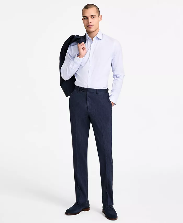 

Мужские льняные брюки классического кроя Michael Kors, синий