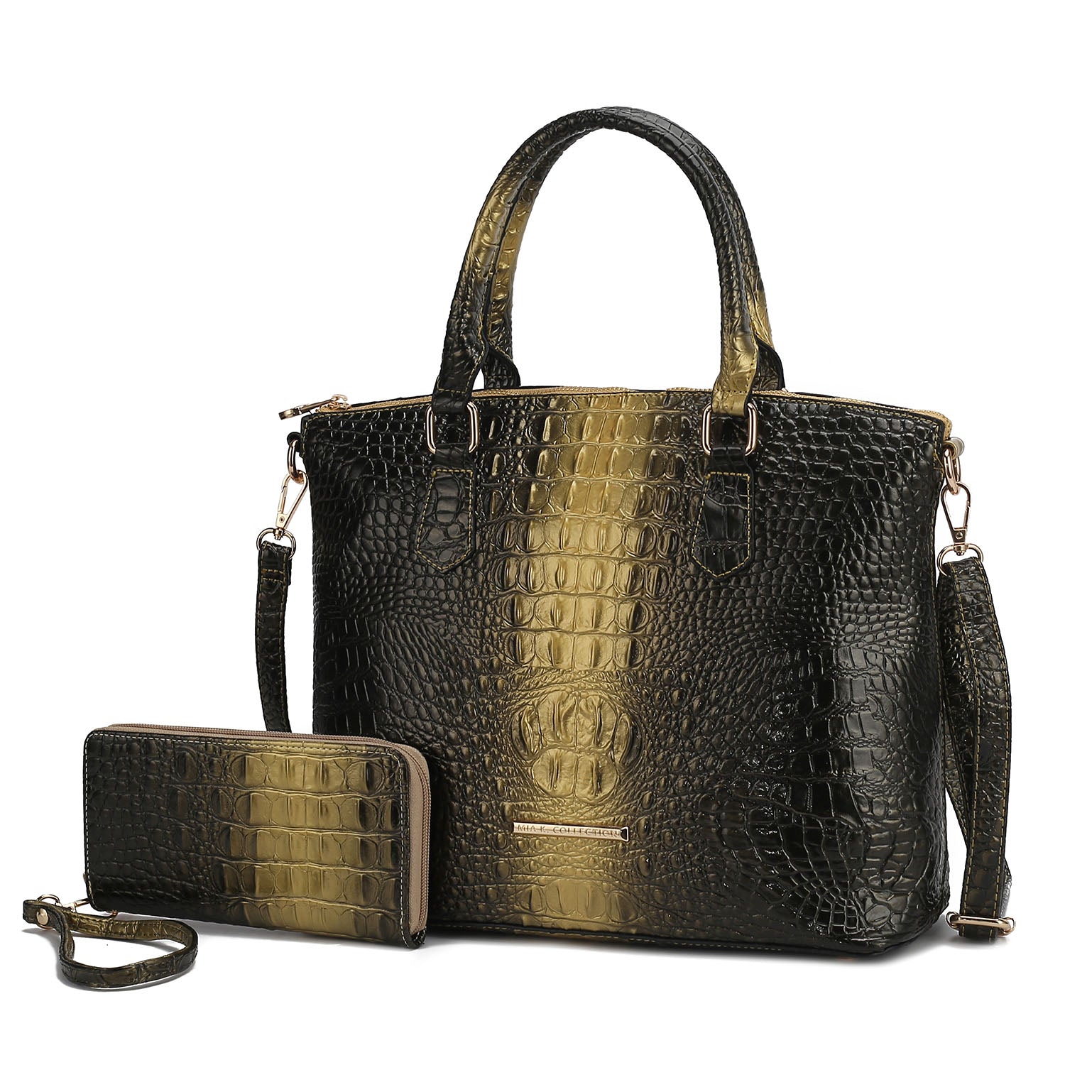 

Сумка Liora Tote с тиснением под крокодила от Mia K MKF Collection By Mia K., золотой