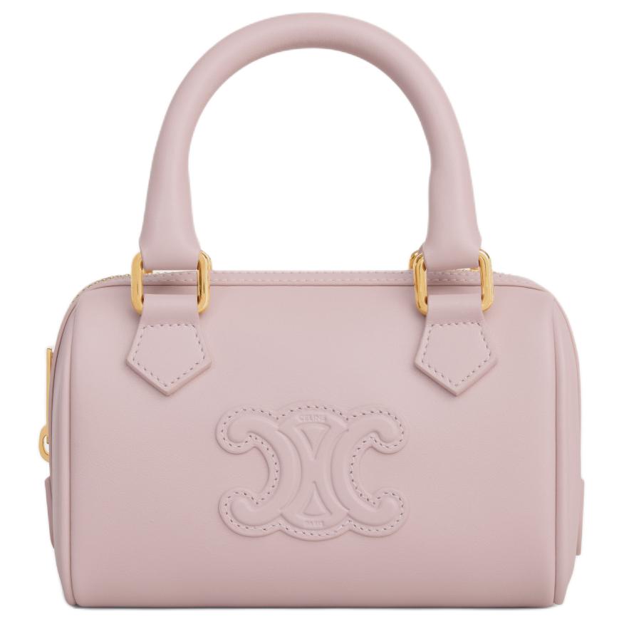 

Кожаная сумка Boston из коровьей кожи, наплечная сумка, кроссбоди, мини-сумка для женщин в отбеленном розовом цвете CELINE, Set (Bag+Dust Bag)