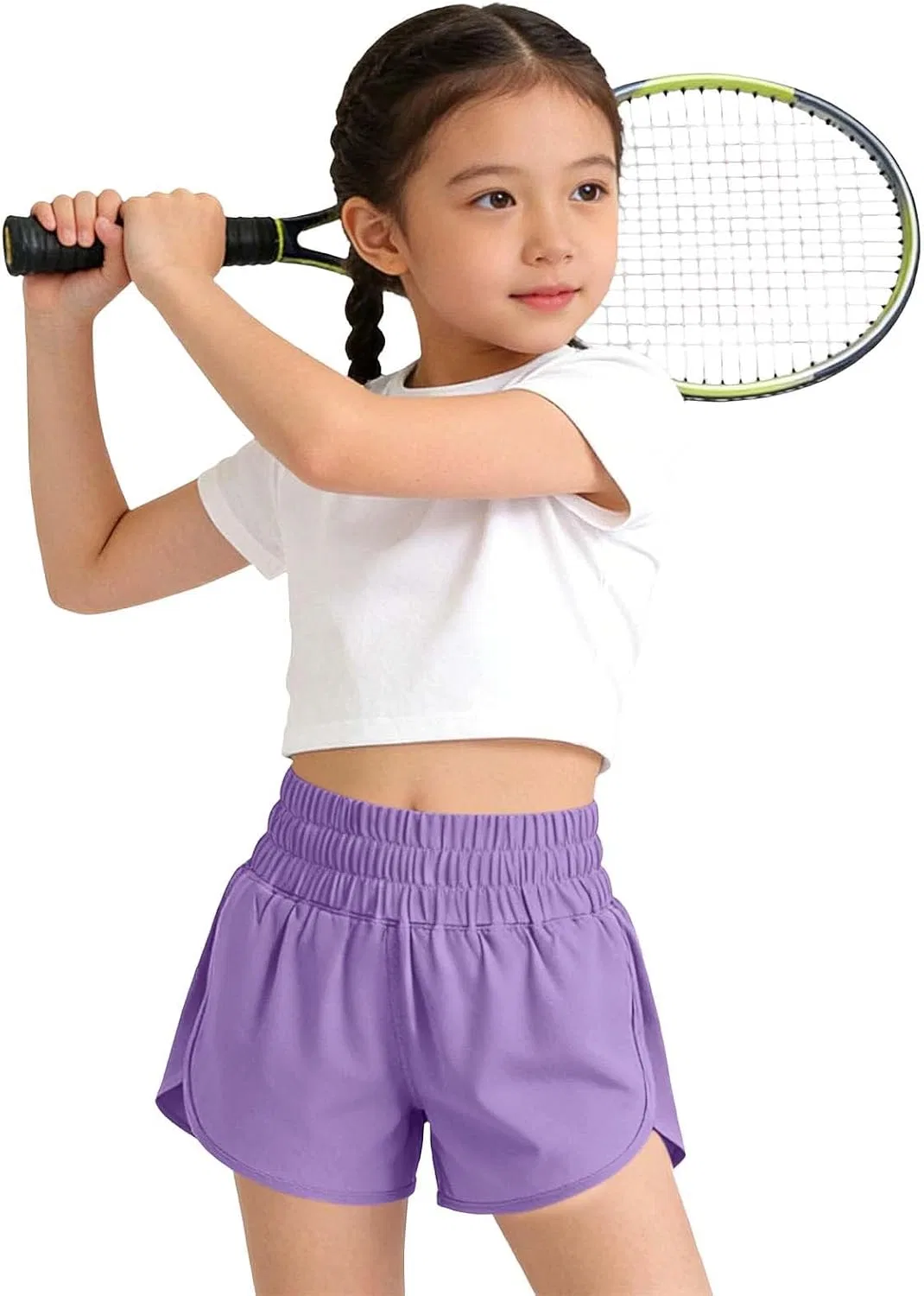 Детские шорты для тенниса, Athletic Running Shorts, Zzalalana, Purple — фото 4