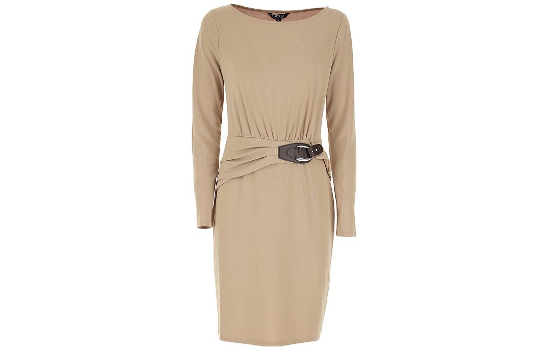 

LAUREN RALPH LAUREN Платье с длинными рукавами женское Earth Yellow