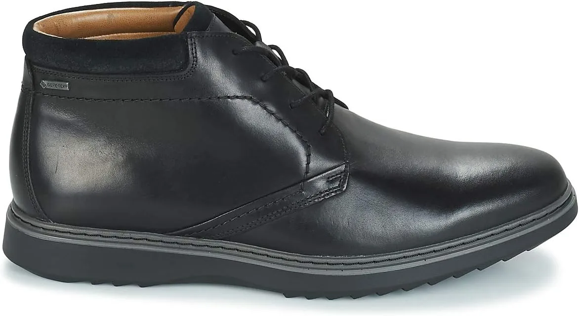 Мужские кожаные туфли Clarks Un Geo Mid GTX, черный/черный — фото 2