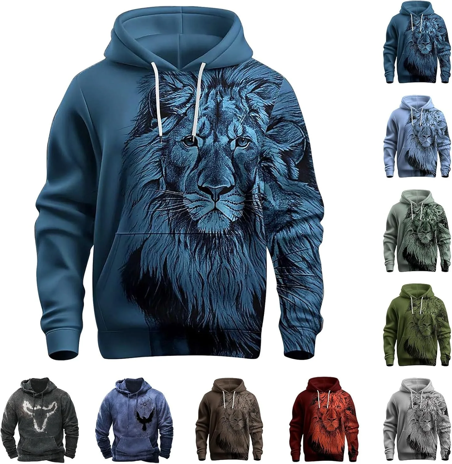 

Мужской свитшот в стиле ковбой Vintage Aztec Printed Plus Size Lolvmvchi