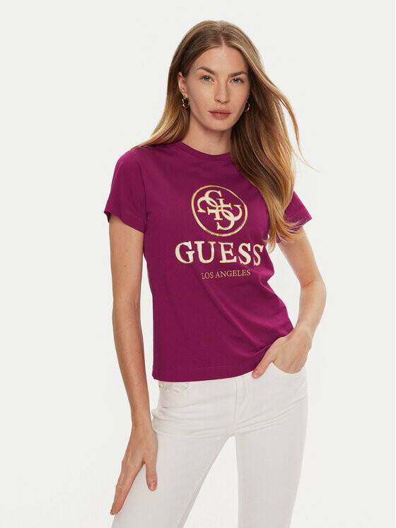 

Футболка стандартного кроя Guess, розовый