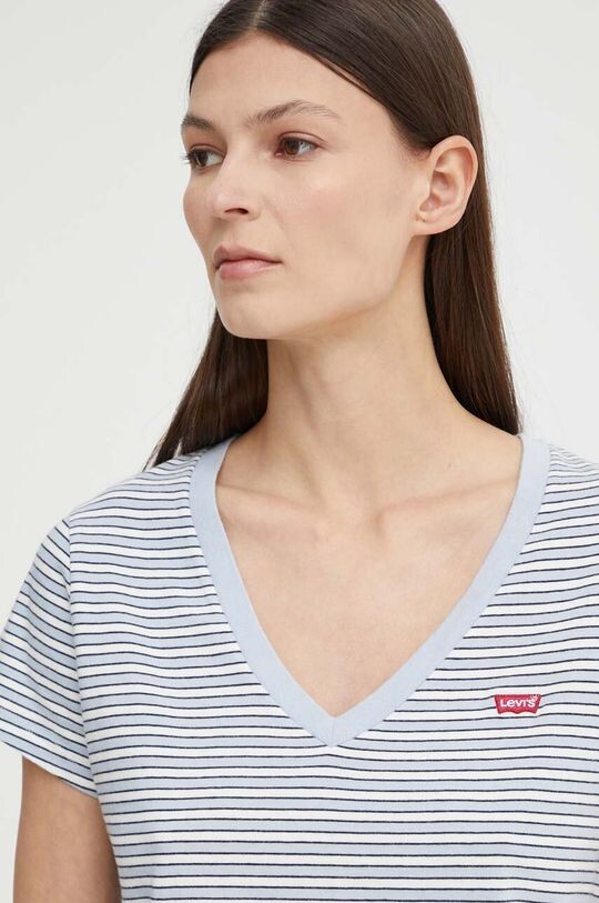 Хлопковая футболка Levi's, серый — фото 4