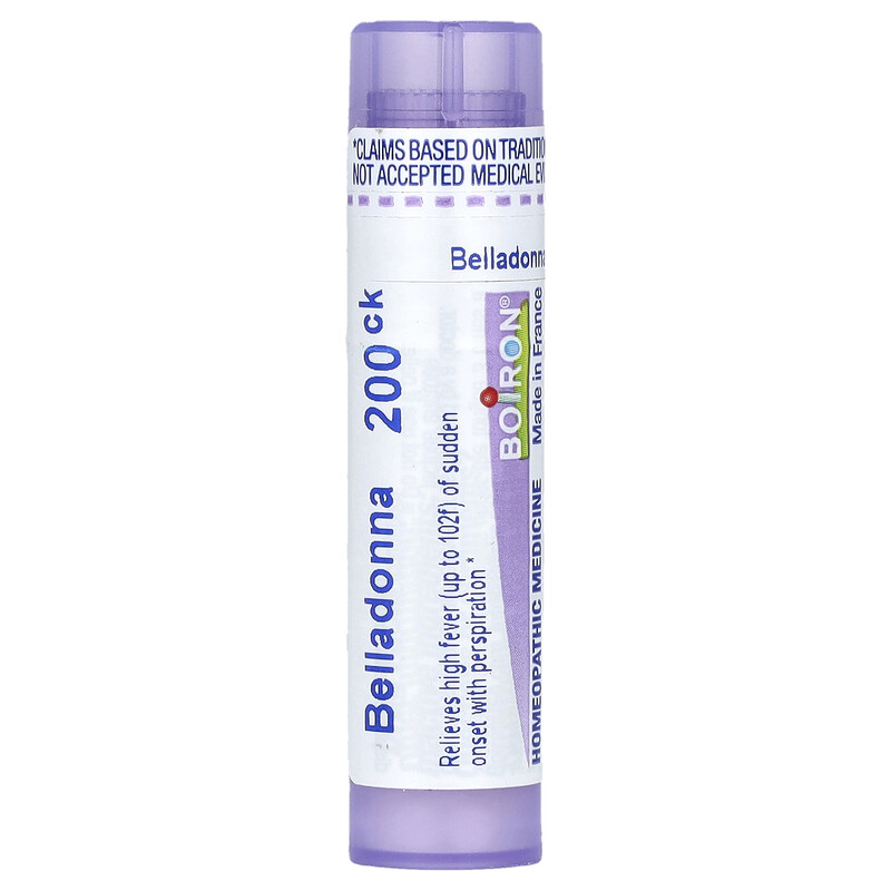 

Boiron, Belladonna, 200CK, для снятия лихорадки, примерно 80 гранул