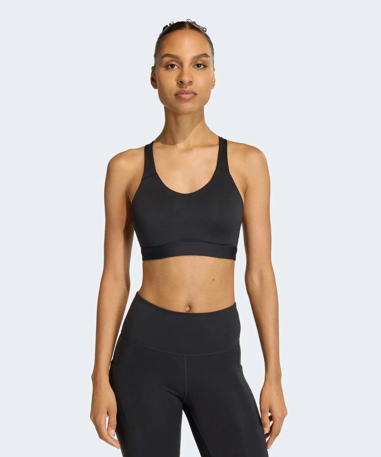 Спортивный бюстгальтер с высокой поддержкой Climacool Adidas Optimy Essentials Workout, черный