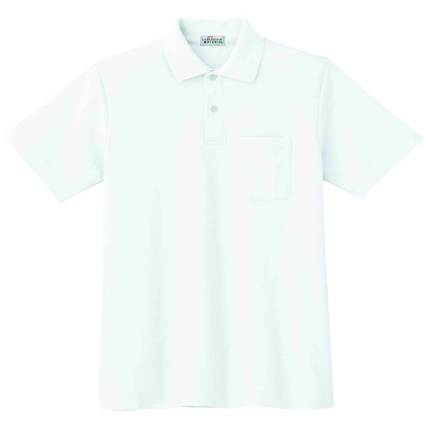 

Футболка-поло Midori Anzen PS00N с коротким рукавом, влагоотводящая, быстросохнущая, антистатическая, с экомаркировкой, белая, 3 л